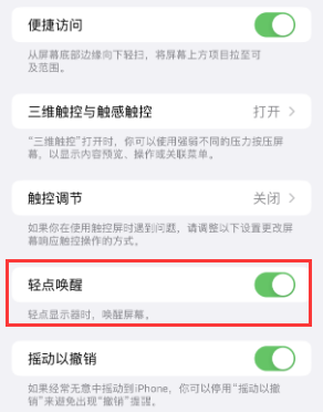 灵武苹果授权维修站分享iPhone轻点无法唤醒怎么办 